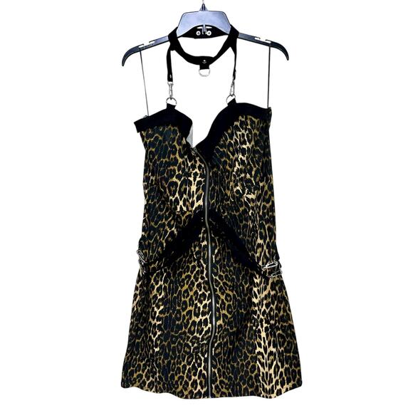 Killstar Leopard Dress Man Eater Bondage - Picture 12 of 16